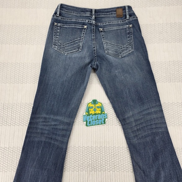 BKE Stella Bootcut Jeans Womens 29 Blue Denim Mid Rise Stretch - Picture 11 of 12